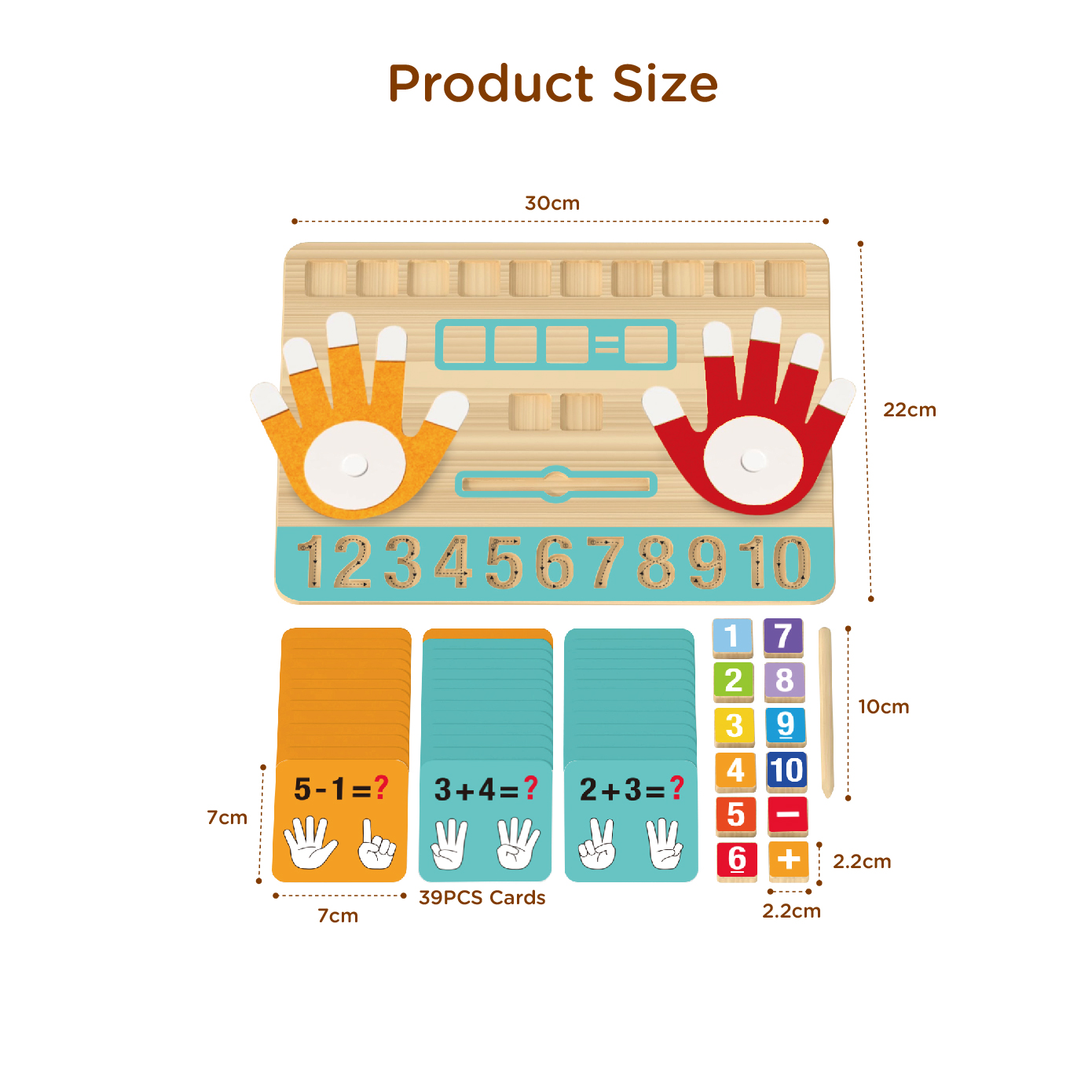 Montessori children's early education teaching toys finger counting xue game toys suitable for children's educational mathematics wooden toys - Image 3