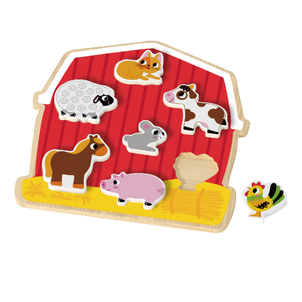 Wooden farm 3D puzzle Educational Montessori matching game learning toys - Image 2