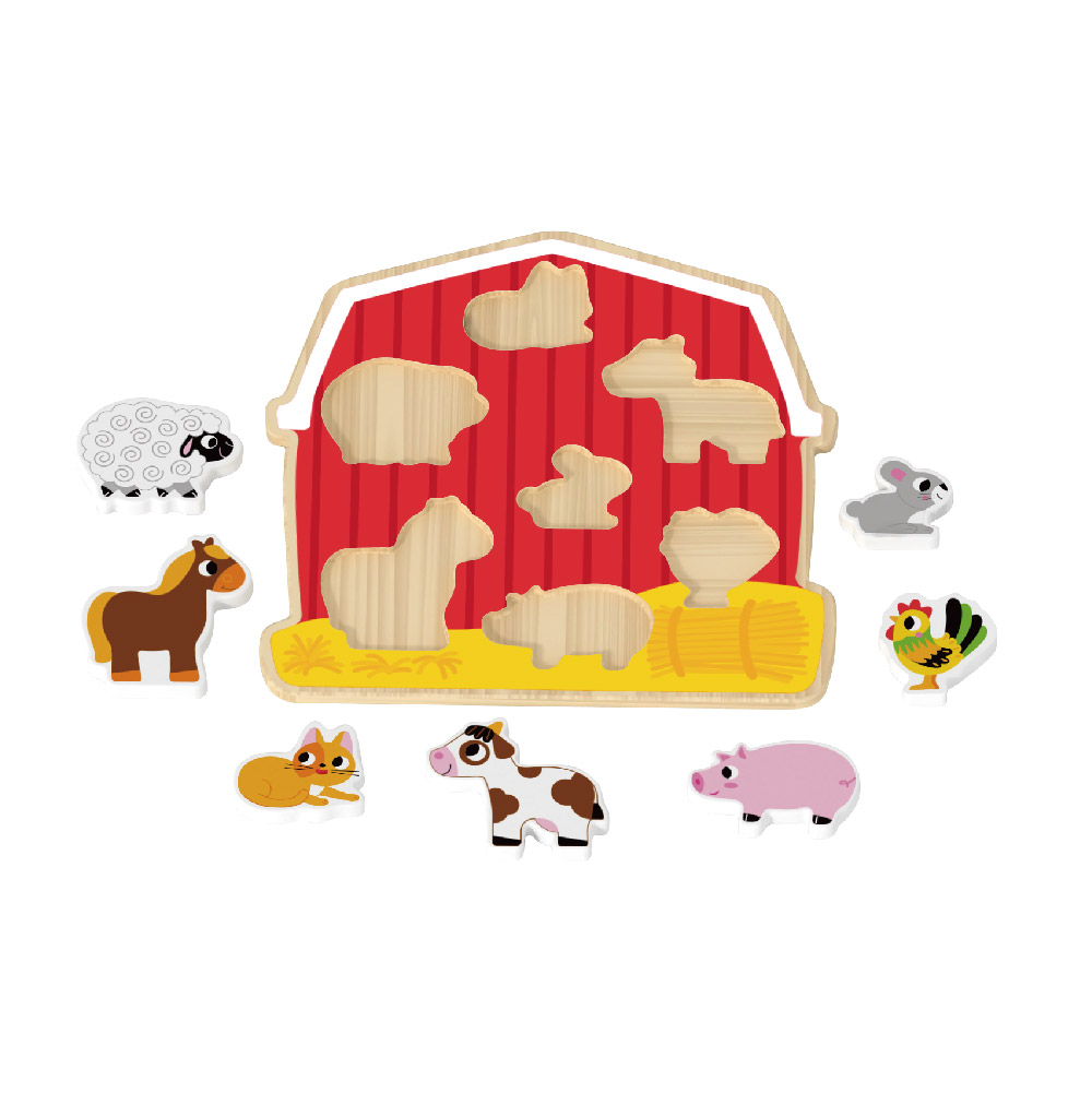 Wooden farm 3D puzzle Educational Montessori matching game learning toys - Image 3