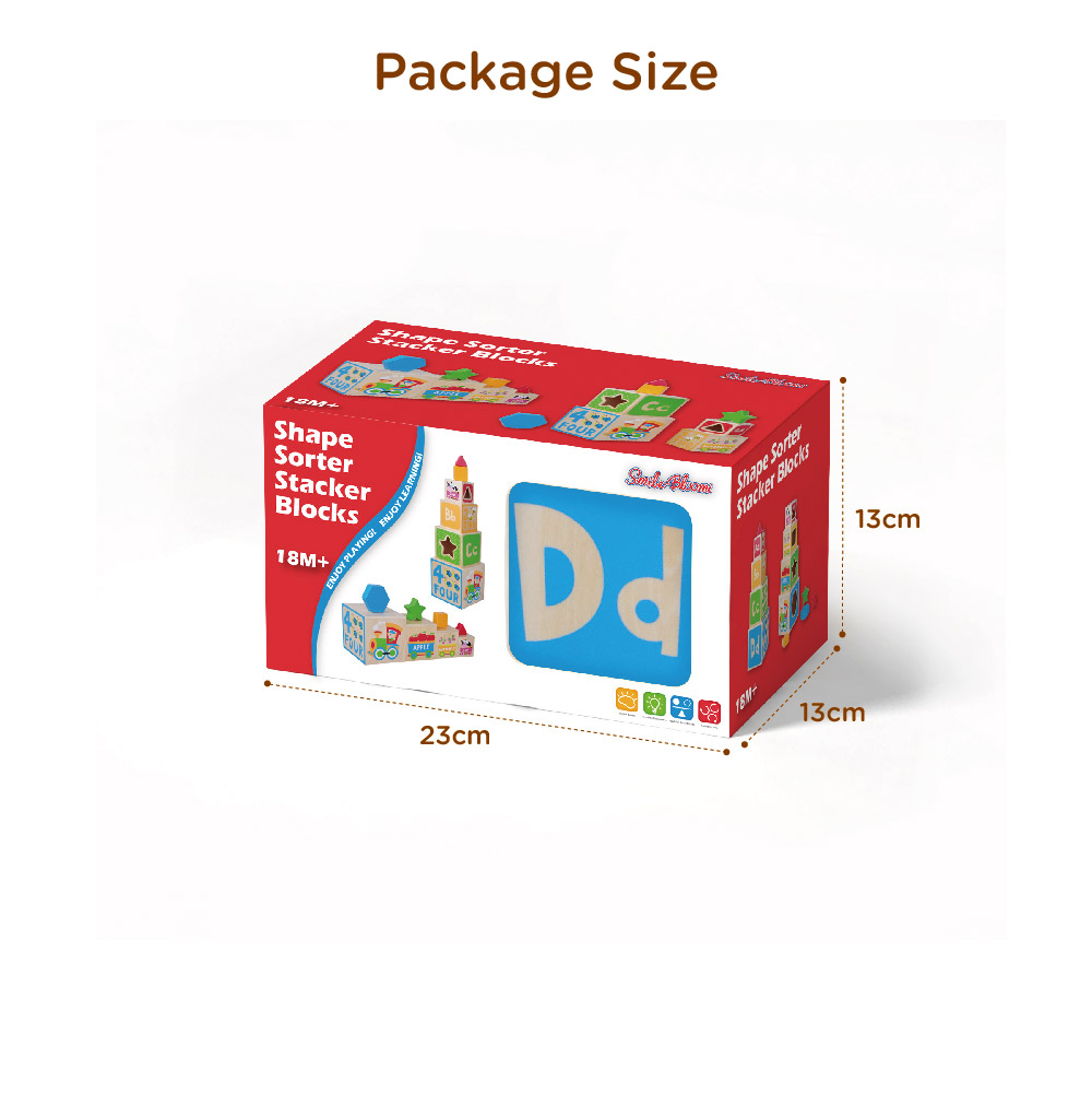 Shape Sorting Stacking Building Blocks Kids Educational Nesting Cubes Wooden Toy Box Stacking Nesting Shapes Promote Early Cognitive Skills - Image 4