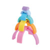 Wooden rainbow stacking blocks 8-piece stacking toy for children to develop creativity, color recognition, educational toys, fine motor skills