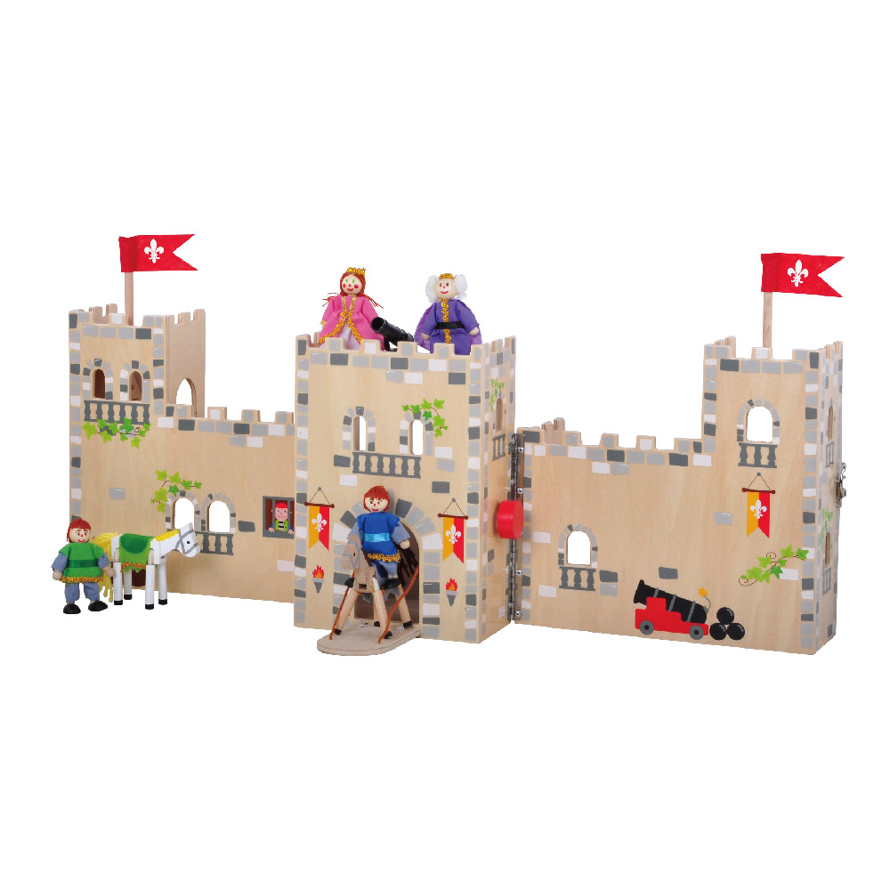Wooden castle set educational toys furniture and accessories children's role-playing educational toys - Image 2