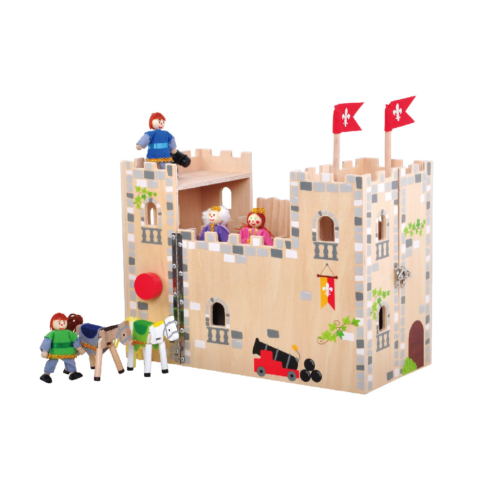 Wooden castle set educational toys furniture and accessories children's role-playing educational toys