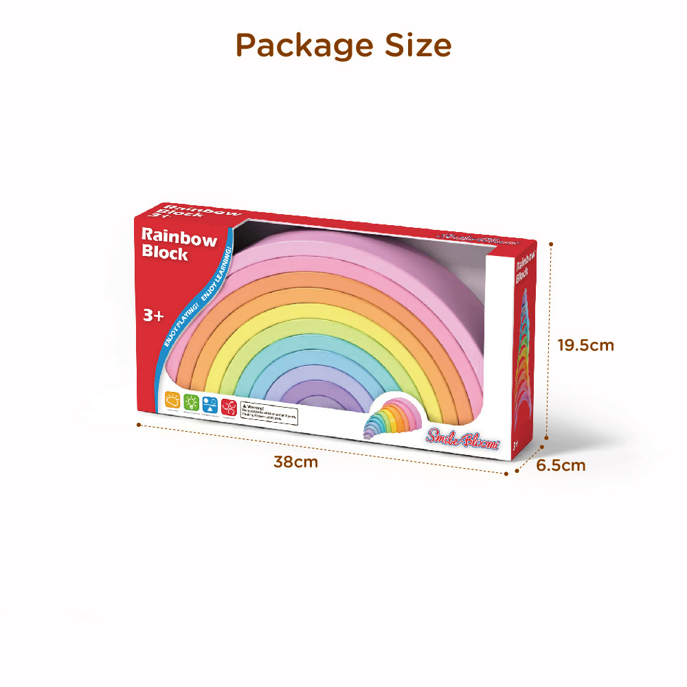 12-piece wooden rainbow stacking blocks for kids to develop creativity, cognition, colors, educational toys, fine motor skills - Image 5