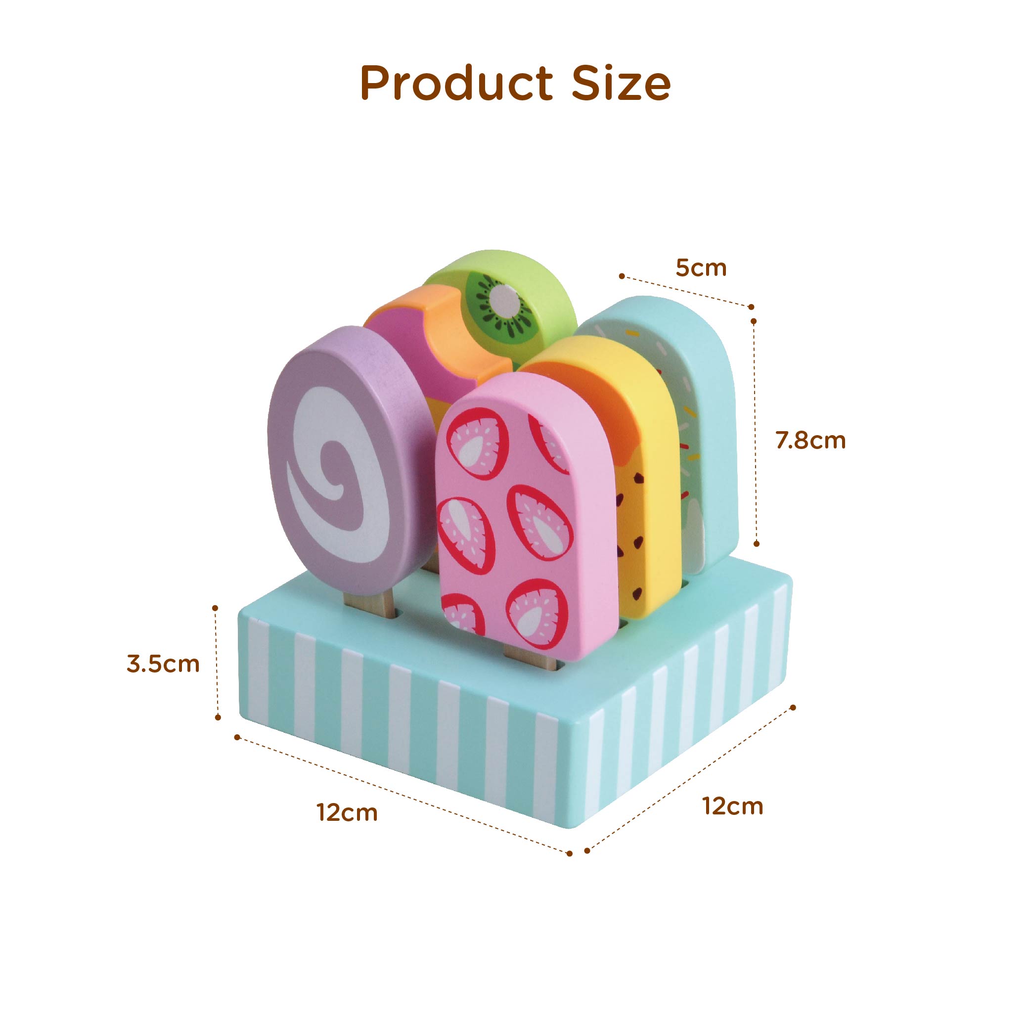 Ice cream toy set simulation toy wooden children's toy - Image 2