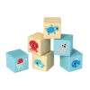Wooden stacking blocks, marine animal square building blocks stacking, educational toys