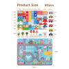 80 Pieces Wooden City Building Blocks Colorful Wooden Building Children's Educational Wooden Building Blocks Toys