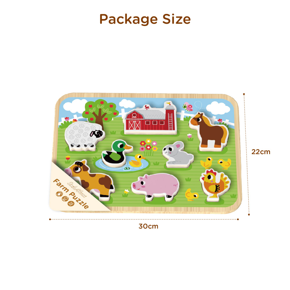 Children's multi-shaped farm animal building blocks Wooden 3D puzzle Montessori game toys - Image 5