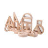 Wooden acrylic building block set to enhance creativity, develop fine motor skills and sensory development Geometric shape puzzle building toys