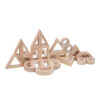 Wooden acrylic building block set to enhance creativity, develop fine motor skills and sensory development Geometric shape puzzle building toys