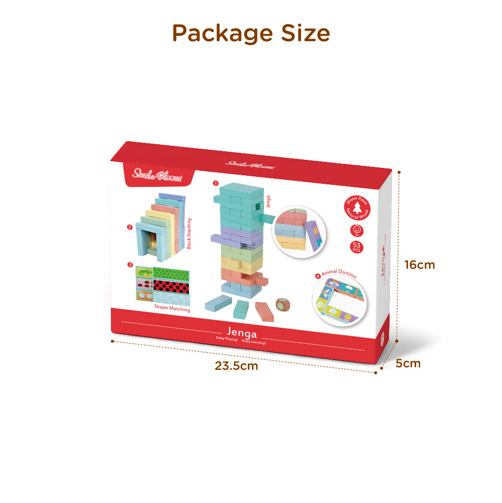 Wooden 4-in-1 stacking music, color stacking blocks, animal matching, math games, domino toys, educational stacking toys with dice - Image 5