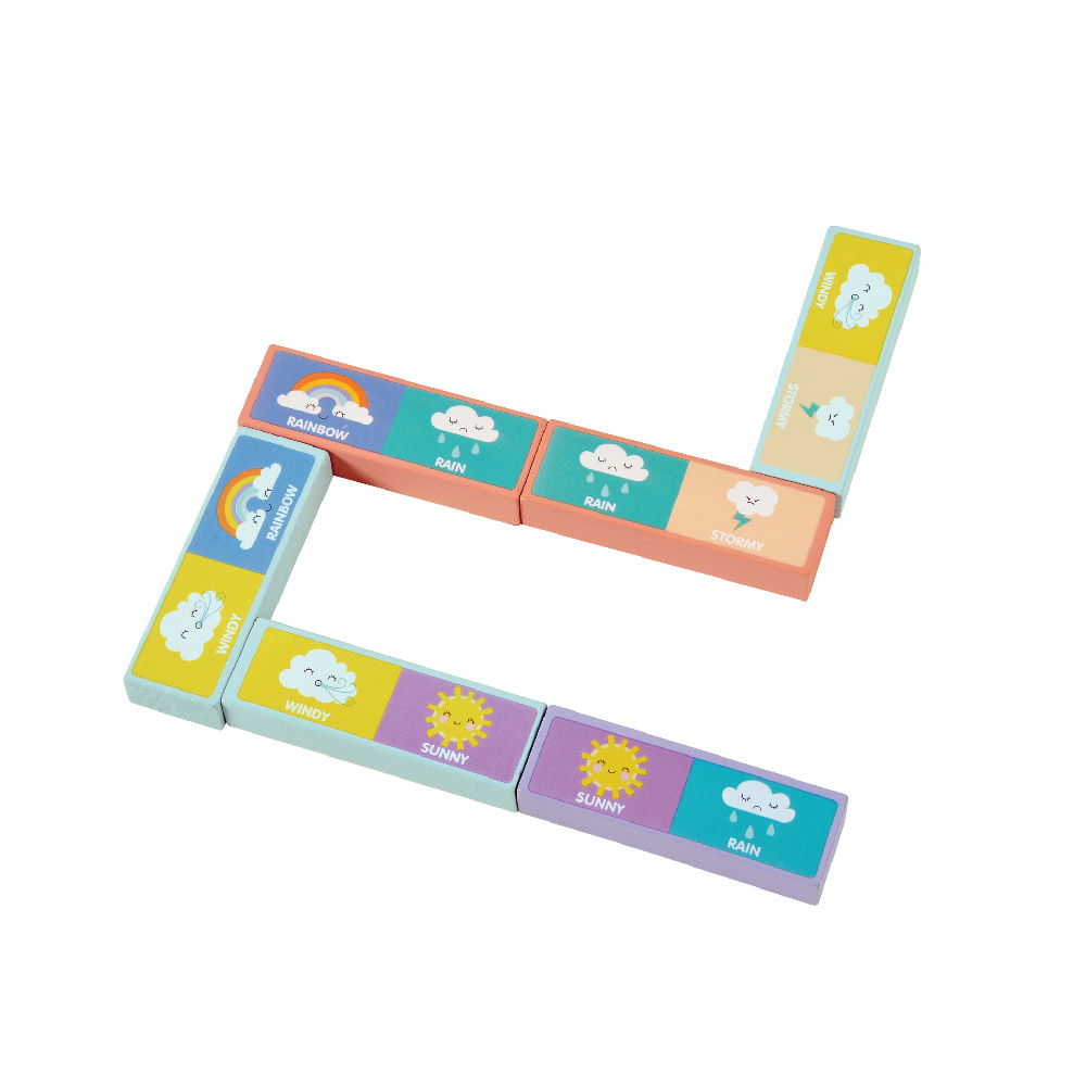 Wooden 4-in-1 stacking music, color stacking blocks, animal matching, math games, domino toys, educational stacking toys with dice - Image 4