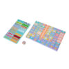 Wooden 4-in-1 stacking music, color stacking blocks, animal matching, math games, domino toys, educational stacking toys with dice