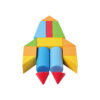 50 Pieces Wooden Educational Children's Building Blocks Colorful Building Blocks Set for Kids