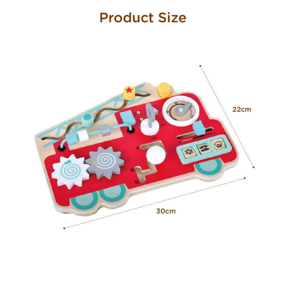 Busy Board Montessori Toys Simulated Driving Experience Car Steering Wheel Wooden Educational Toys for Children - Image 4