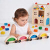 Acrylic building block car shape and color classification fine motor skills training children's interactive games
