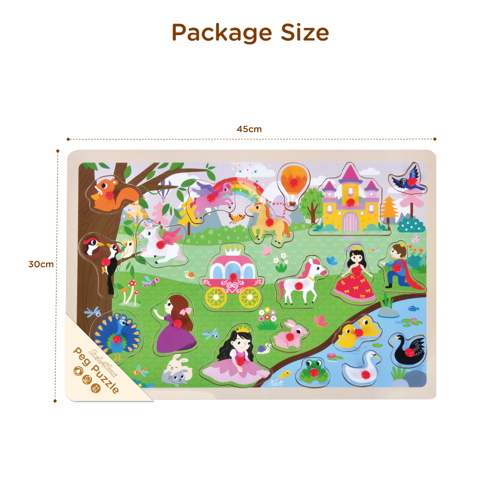 Wooden castle hand grip board puzzle Wooden 3D puzzle peg puzzle Montessori game toys - Image 6