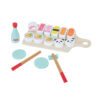 Sushi Toy Set Children's Wooden Sushi Food Preschool Toys and Role Play Gifts for Boys and Girls