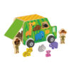 Wooden toy car, safari car, animal identification matching toys, children's educational toys