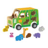 Wooden toy car, safari car, animal identification matching toys, children's educational toys