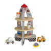 Wooden rocket toy for children Montessori simulation rocket three-layer wooden toy