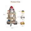 Wooden rocket toy for children Montessori simulation rocket three-layer wooden toy