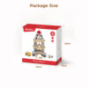 Wooden rocket toy for children Montessori simulation rocket three-layer wooden toy
