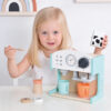 Children's wooden mini coffee machine set afternoon tea role play house early education educational toys