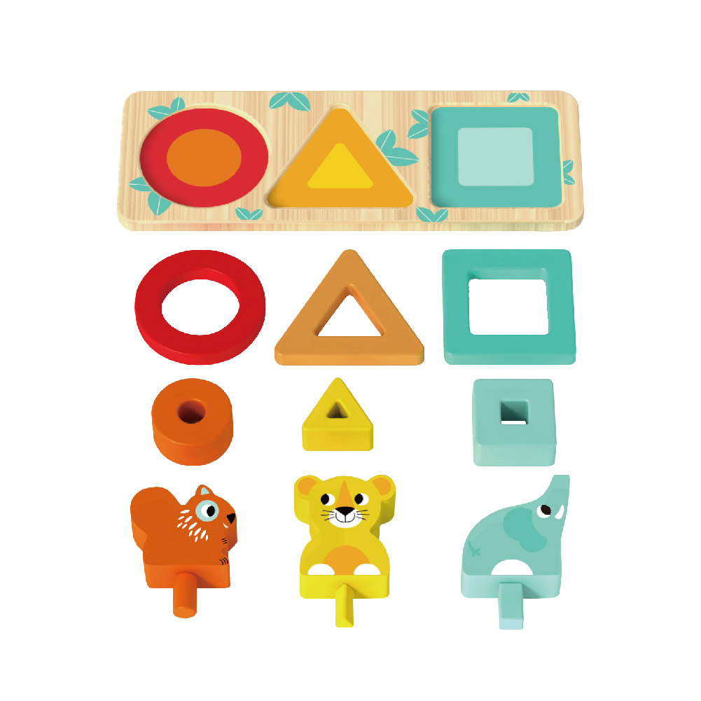 Wooden Animal Stacking Toys Educational Wooden Stacking Block Toy for Babies - Image 3