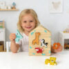 3D Cartoon Animals Wooden Jigsaw Puzzle Multi-functional Shape Sorting Montessori-Inspired Educational Game Kids Early Learning