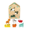 3D Cartoon Animals Wooden Jigsaw Puzzle Multi-functional Shape Sorting Montessori-Inspired Educational Game Kids Early Learning