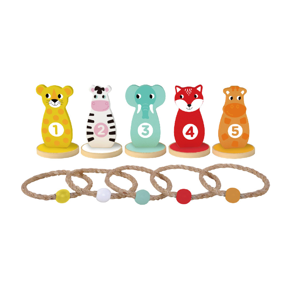 Wooden Animal Shape Sorting Games Ring Toss Game Toys Educational Wooden Toys for Kids - Image 2