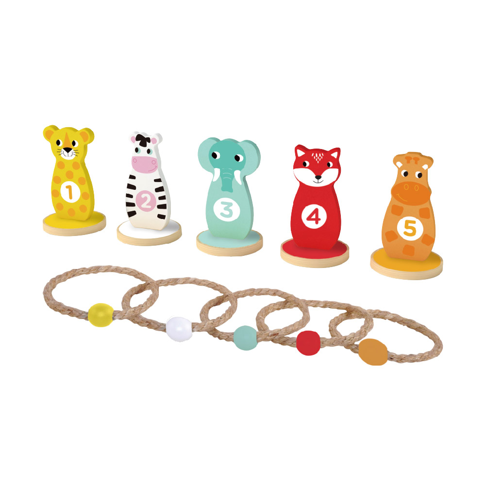 Wooden Animal Shape Sorting Games Ring Toss Game Toys Educational Wooden Toys for Kids - Image 3