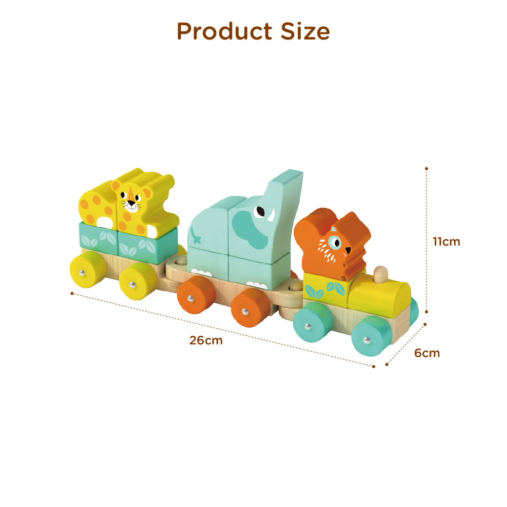 Wooden Train Preschool Education Color Recognition Animal Matching Toy Sorting Machine - Image 4