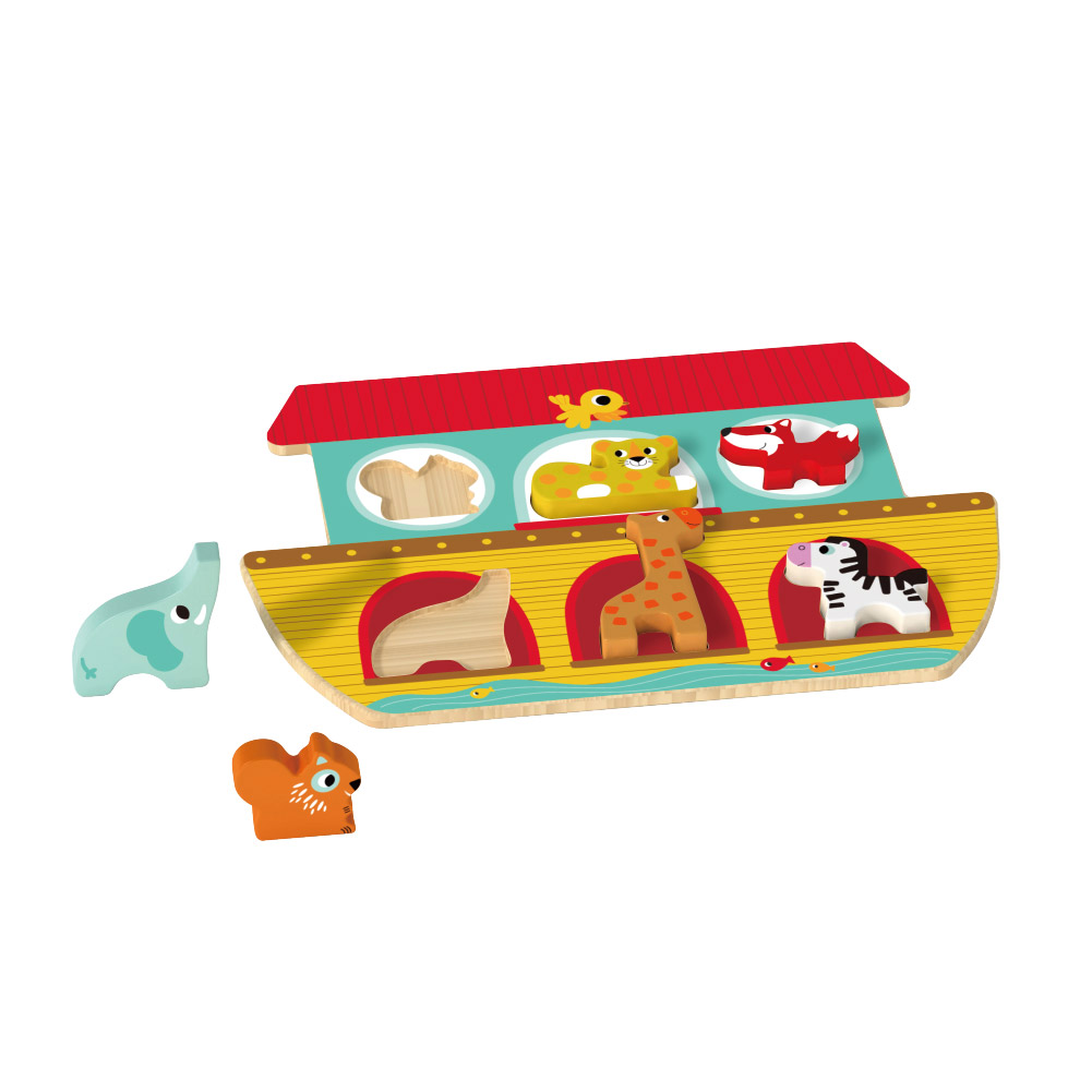 Wooden Noah's Ark 3D Puzzle Children's Puzzle Matching Puzzle - Image 2