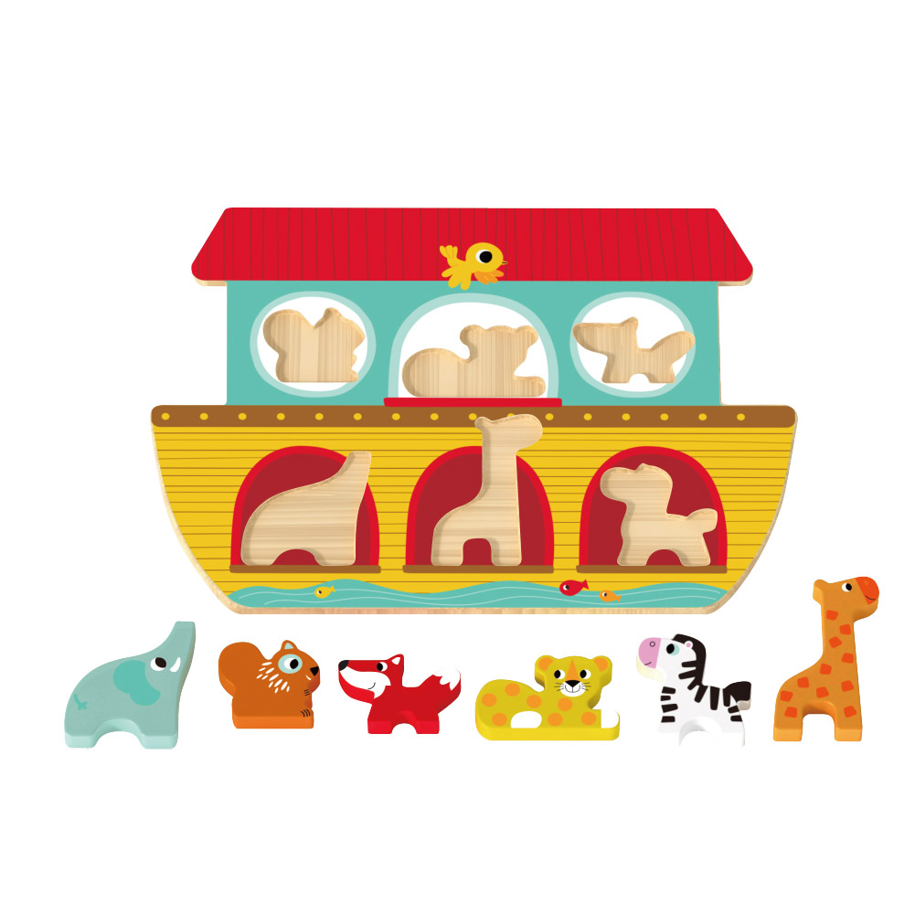 Wooden Noah's Ark 3D Puzzle Children's Puzzle Matching Puzzle - Image 3