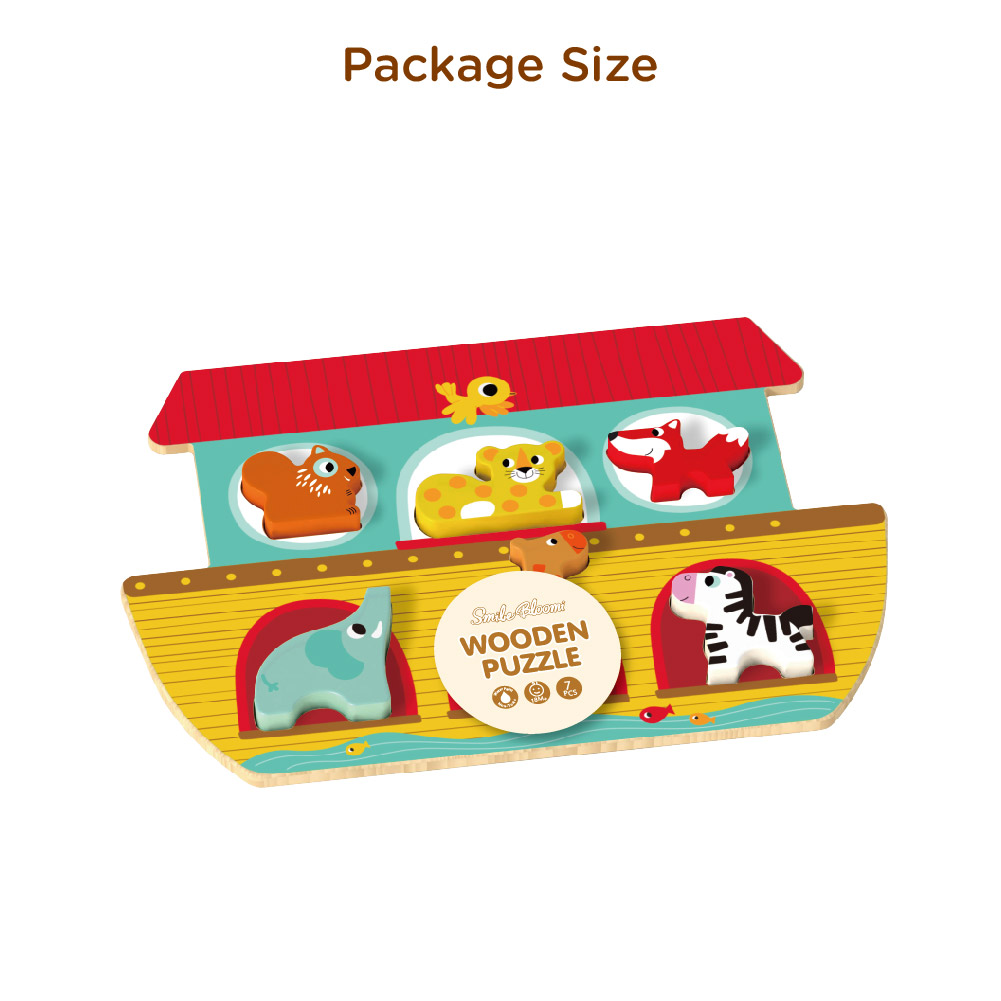 Wooden Noah's Ark 3D Puzzle Children's Puzzle Matching Puzzle - Image 5