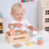 Wooden frame various juice cheese set wooden food set children's toys