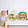 Montessori Wooden Wildlife Park Animal Matching Shape Color Classification Stacking