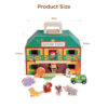 Montessori Wooden Wildlife Park Animal Matching Shape Color Classification Stacking