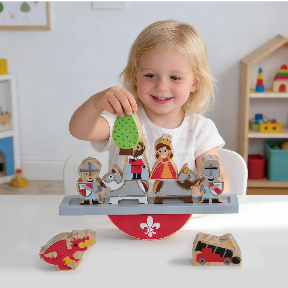 Castle Balance | Educational toys creative cartoon balance game wooden Castle balance block game for kids