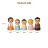 Happy Family Doll Toy Wooden Doll Family Educational Funny Toys