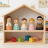 Happy Family Doll Toy Wooden Doll Family Educational Funny Toys