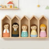 Happy Family Doll Toy Wooden Doll Family Educational Funny Toys