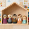 Happy Family Doll Toy Wooden Doll Family Educational Funny Toys
