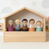 Happy Family Doll Toy Wooden Doll Family Educational Funny Toys