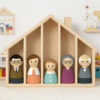 Happy Family Doll Toy Wooden Doll Family Educational Funny Toys