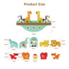 Wooden Noah's Ark Animal Balance Stacking Toy Children's Puzzle Stacking Toy