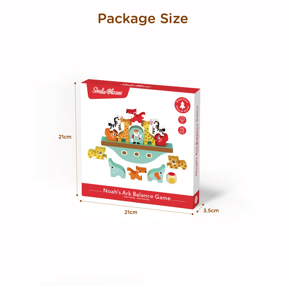 Wooden Noah's Ark Animal Balance Stacking Toy Children's Puzzle Stacking Toy - Image 4