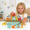 Wooden Noah's Ark Animal Balance Stacking Toy Children's Puzzle Stacking Toy